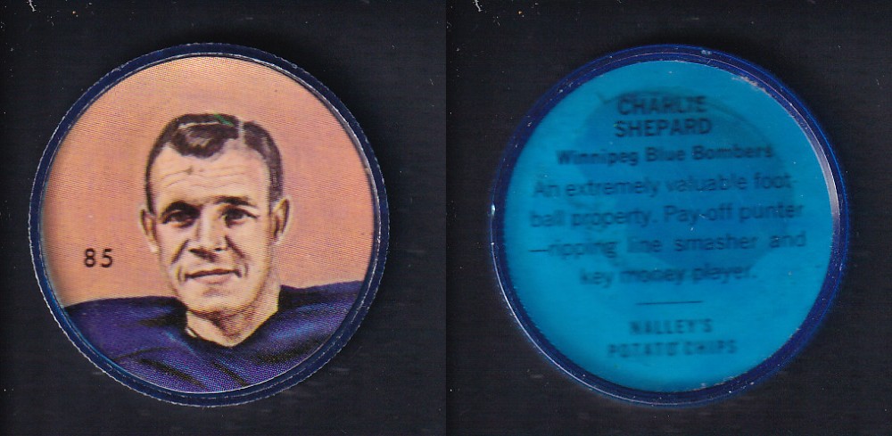 1963 CFL NALLEY'S FOOTBALL COIN #85 C. SHEPARD photo