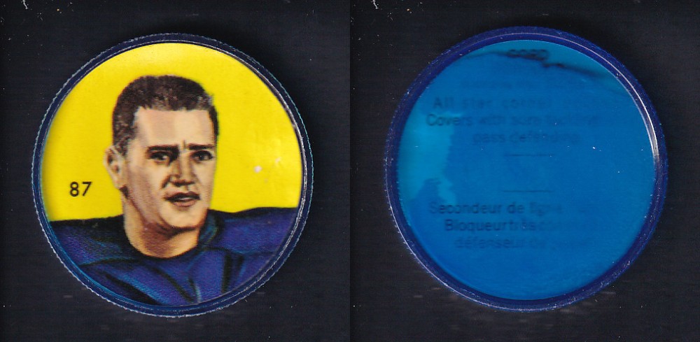 1963 CFL NALLEY'S FOOTBALL COIN #87 G. ROWLAND photo