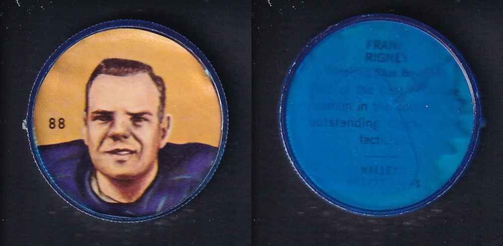 1963 CFL NALLEY'S FOOTBALL COIN #88 F. RIGNEY photo