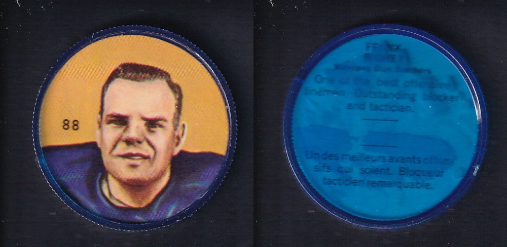 1963 CFL NALLEY'S FOOTBALL COIN #88 F. RIGNEY photo