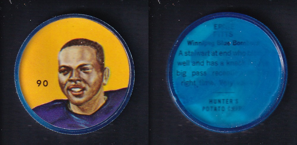 1963 CFL NALLEY'S FOOTBALL COIN #90 E. PITTS photo