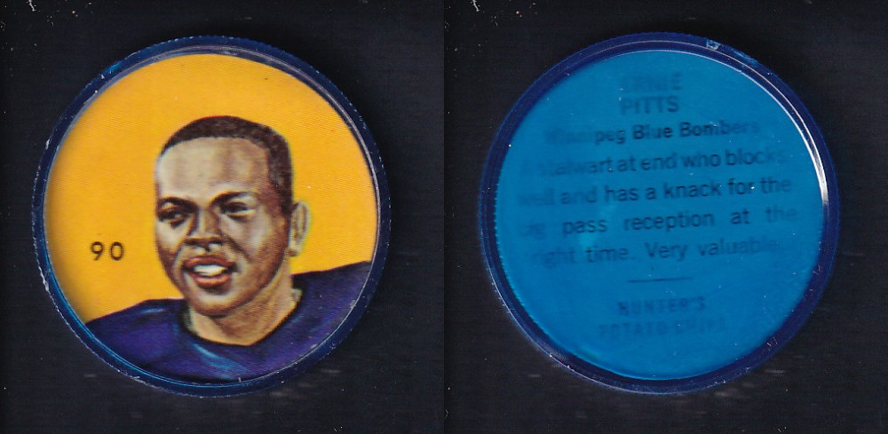 1963 CFL NALLEY'S FOOTBALL COIN #90 E. PITTS photo