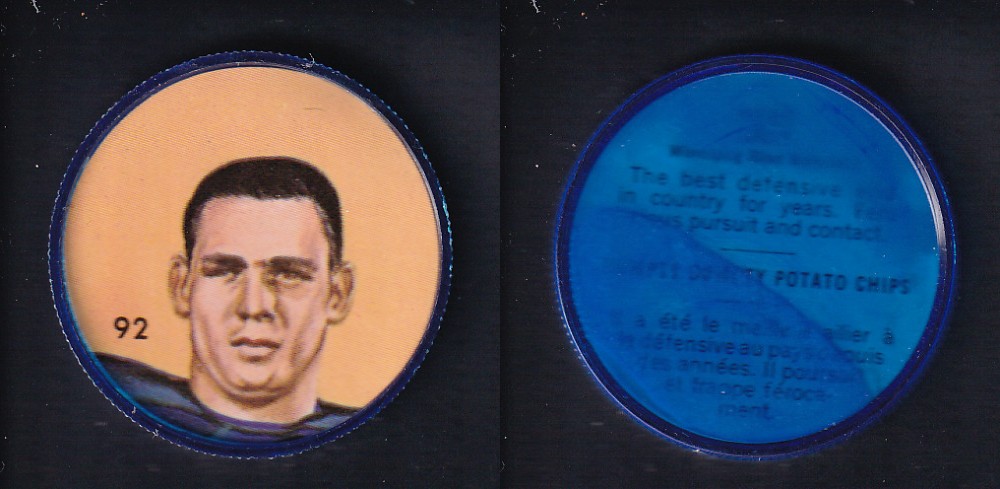 1963 CFL NALLEY'S FOOTBALL COIN #92 H. GRAY photo