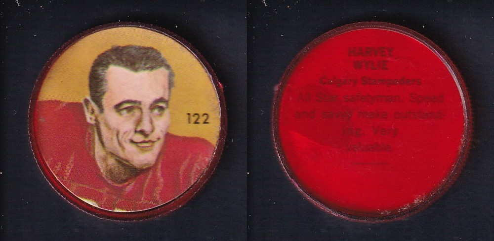 1963 CFL NALLEY'S FOOTBALL COIN #122 H. WYLIE photo