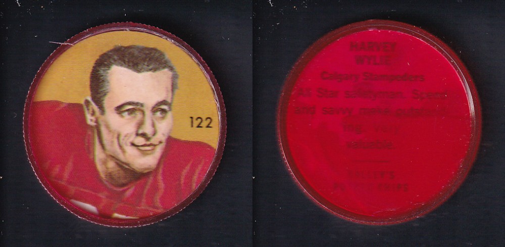1963 CFL NALLEY'S FOOTBALL COIN #122 H. WYLIE photo