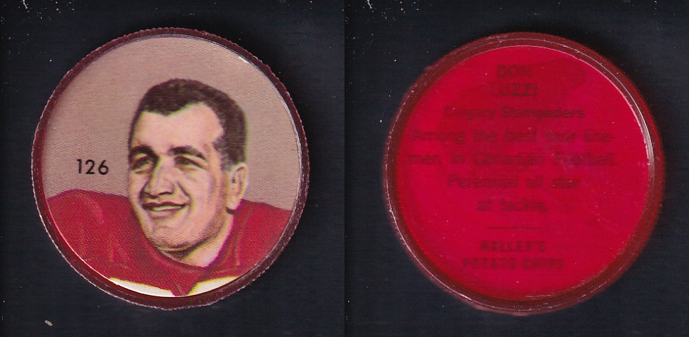 1963 CFL NALLEY'S FOOTBALL COIN #126 D. LUZZI photo