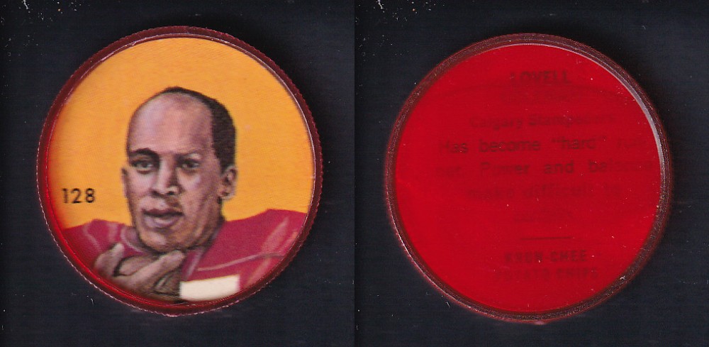 1963 CFL NALLEY'S FOOTBALL COIN #128 L. COLEMAN photo