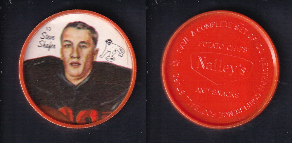 1964 CFL NALLEY'S FOOTBALL COIN #13 S. SHAFER photo