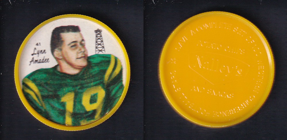 1964 CFL NALLEY'S FOOTBALL COIN #41 L. AMADEE photo