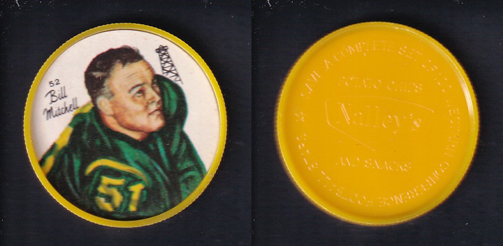 1964 CFL NALLEY'S FOOTBALL COIN #52 B. MITCHELL photo