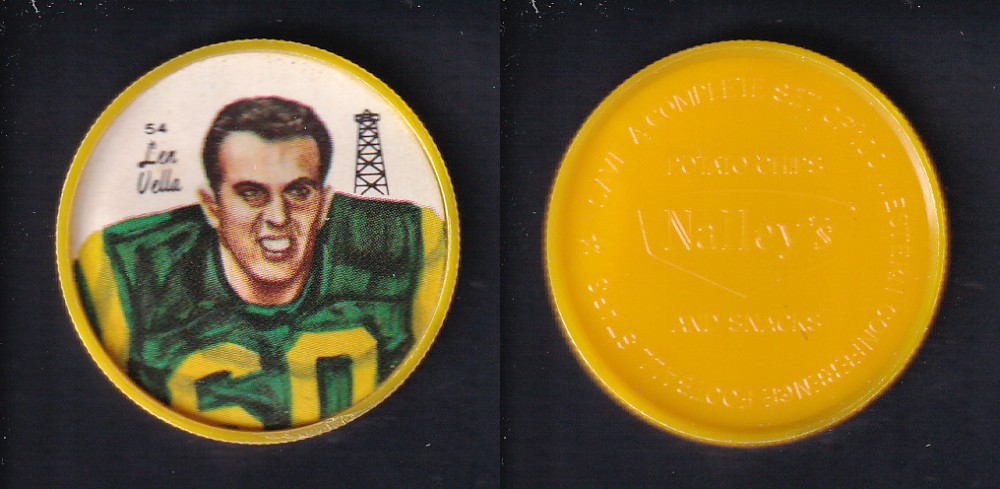 1964 CFL NALLEY'S FOOTBALL COIN #54 L. VELLA photo