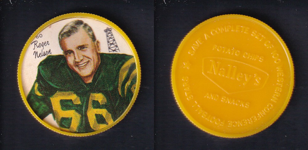 1964 CFL NALLEY'S FOOTBALL COIN #60 R. NELSON photo