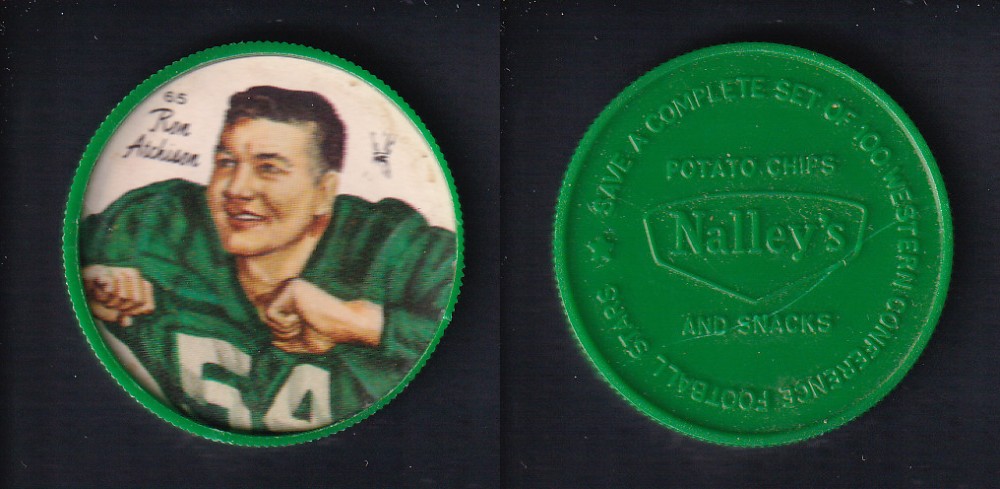 1964 CFL NALLEY'S FOOTBALL COIN #65 R. ATCHISON photo