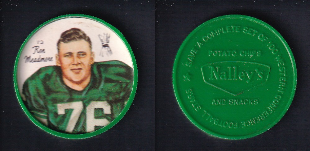 1964 CFL NALLEY'S FOOTBALL COIN #73 R. MEADMORE photo