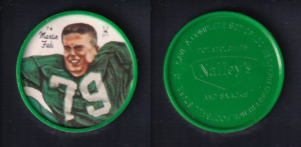 1964 CFL NALLEY'S FOOTBALL COIN #74 M. FABI photo