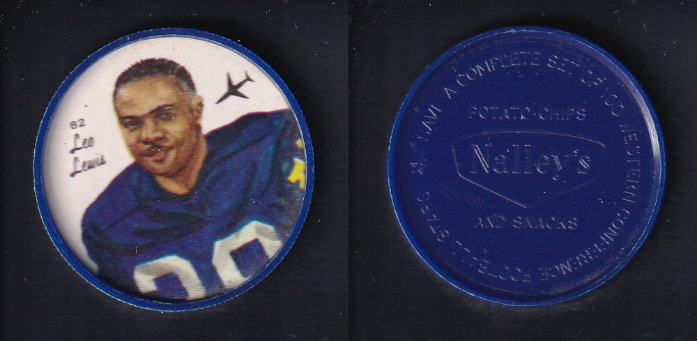 1964 CFL NALLEY'S FOOTBALL COIN #82 L. LEWIS photo