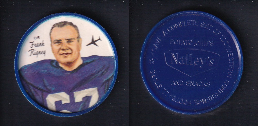 1964 CFL NALLEY'S FOOTBALL COIN #85 F. RIGNEY photo