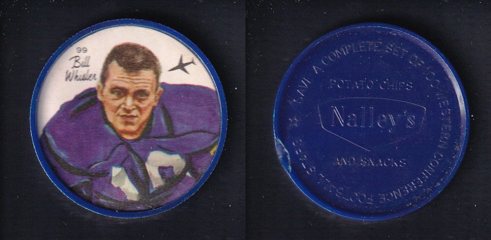 1964 CFL NALLEY'S FOOTBALL COIN #99 B. WHISLER photo