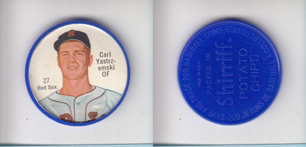 1962 SHIRRIFF BASEBALL COIN #27 C. YASTRZEMSKI photo