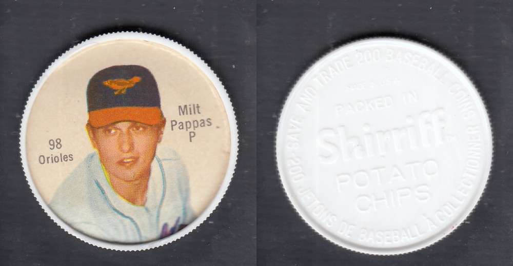 1962 SHIRRIFF BASEBALL COIN #98 M. PAPPAS photo