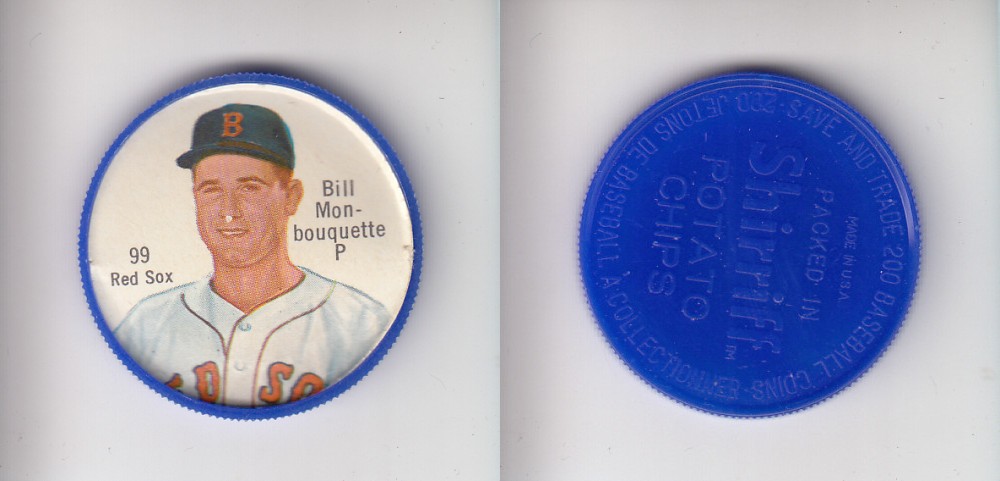 1962 SHIRRIFF BASEBALL COIN #99 B. MONBOUQUETTE photo