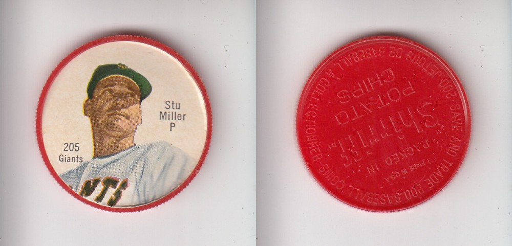 1962 SHIRRIFF BASEBALL COIN #205 S. MILLER photo