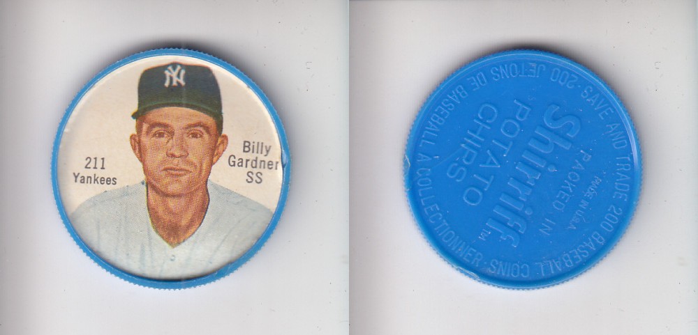 1962 SHIRRIFF BASEBALL COIN #211 B. GARDNER photo