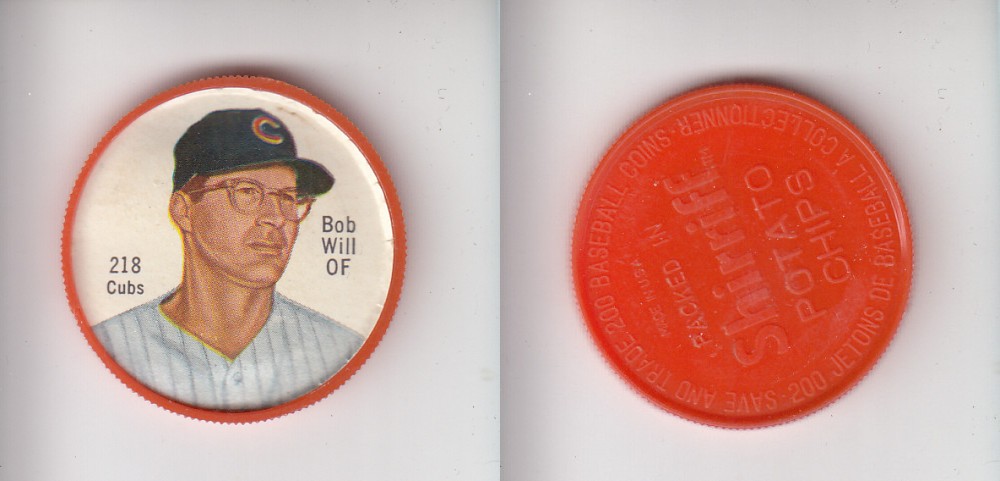 1962 SHIRRIFF BASEBALL COIN #218 B. WILL photo