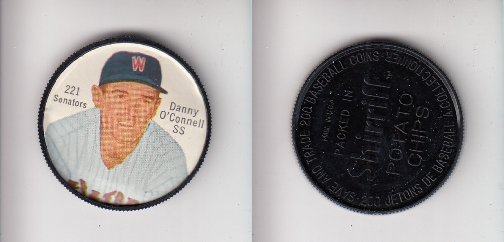 1962 SHIRRIFF BASEBALL COIN #221 D. O'CONNELL photo