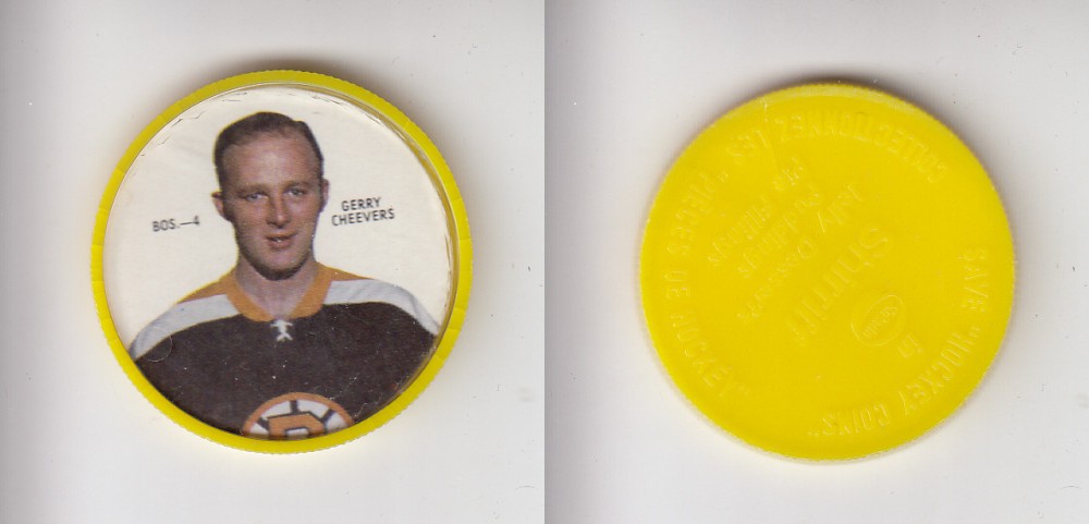 1968-69 SHIRRIFF HOCKEY COIN BOS-4 G. CHEEVERS photo