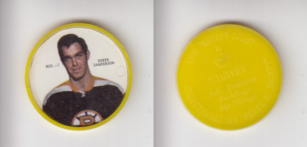 1968-69 SHIRRIFF HOCKEY COIN BOS-7 D. SANDERSON photo