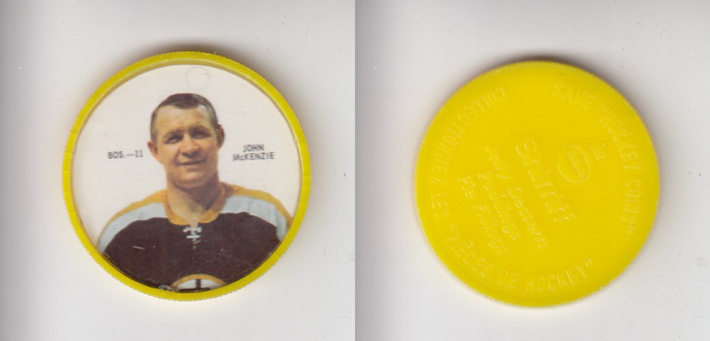 1968-69 SHIRRIFF HOCKEY COIN BOS-11 J. McKENZIE photo