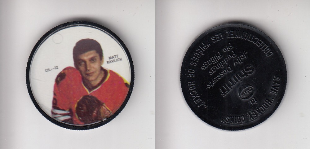 1968-69 SHIRRIFF HOCKEY COIN CH-12 M. RAVLICH photo