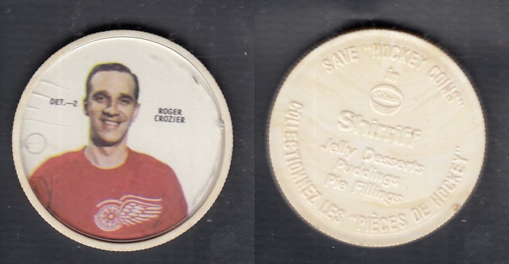 1968-69 SHIRRIFF HOCKEY COIN DET-2 R. CROZIER photo