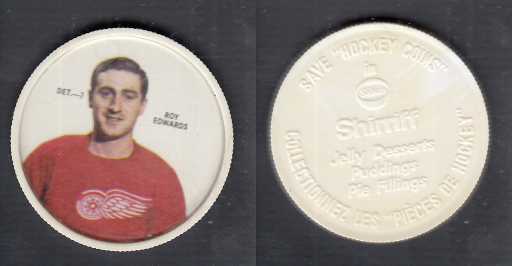 1968-69 SHIRRIFF HOCKEY COIN DET-7 R. EDWARDS photo