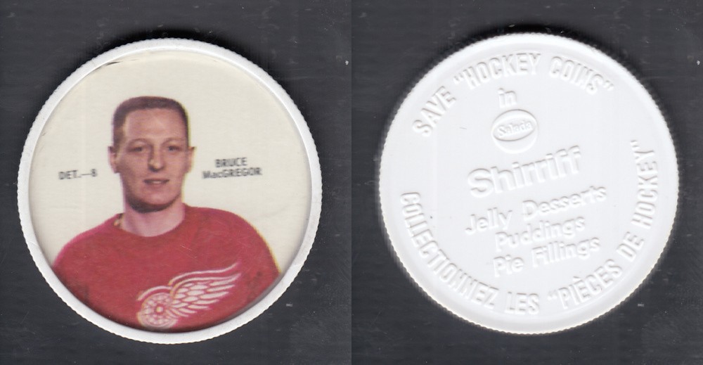 1968-69 SHIRRIFF HOCKEY COIN DET-8 B. MacGREGOR photo