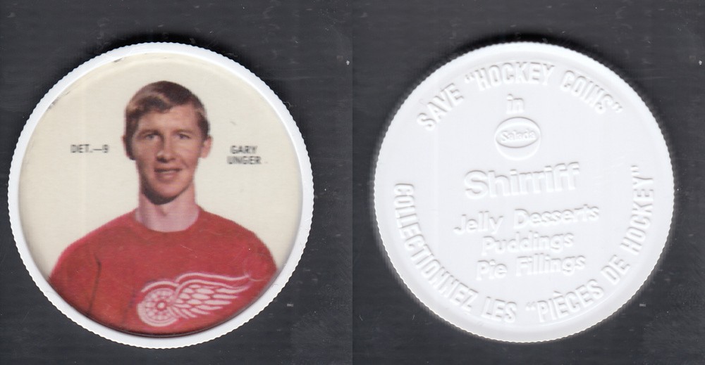 1968-69 SHIRRIFF HOCKEY COIN DET-9 G. UNGER photo