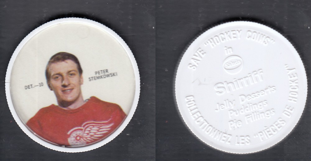 1968-69 SHIRRIFF HOCKEY COIN DET-10 P. STEMKOSKI photo