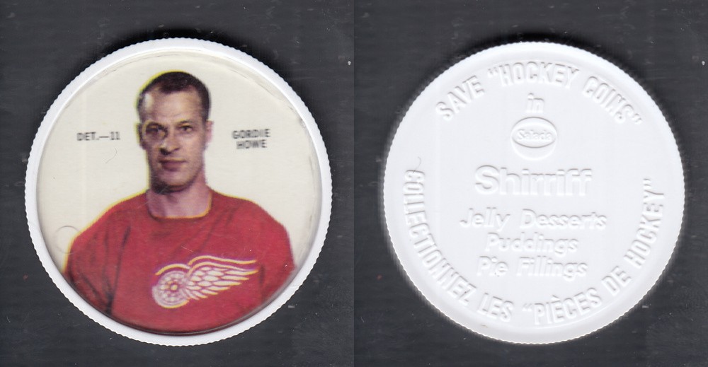 1968-69 SHIRRIFF HOCKEY COIN DET-11 G. HOWE photo