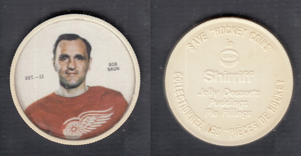 1968-69 SHIRRIFF HOCKEY COIN DET-13 B. BAUN *SP* photo