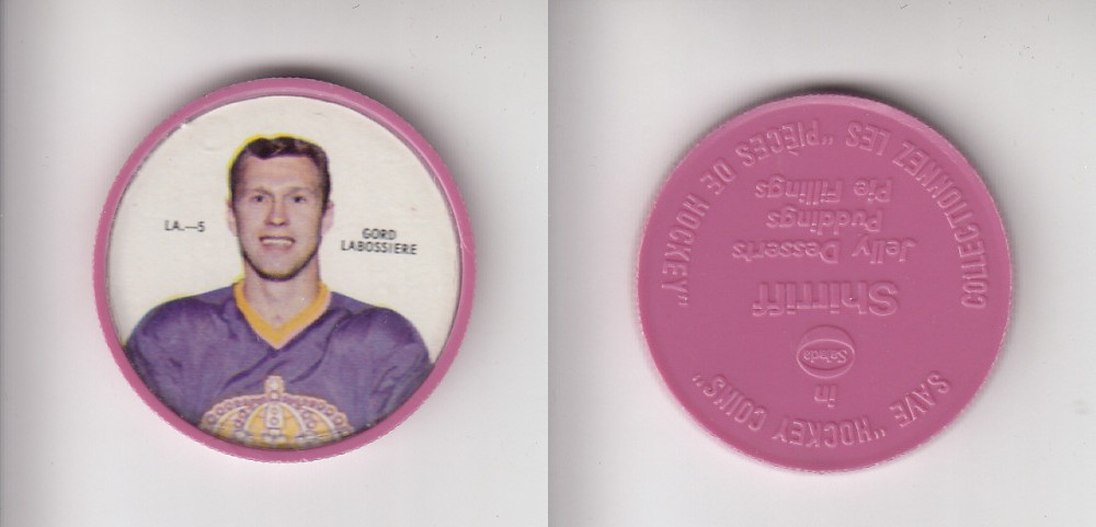 1968-69 SHIRRIFF HOCKEY COIN LA-5 G. LABOSSIERE photo