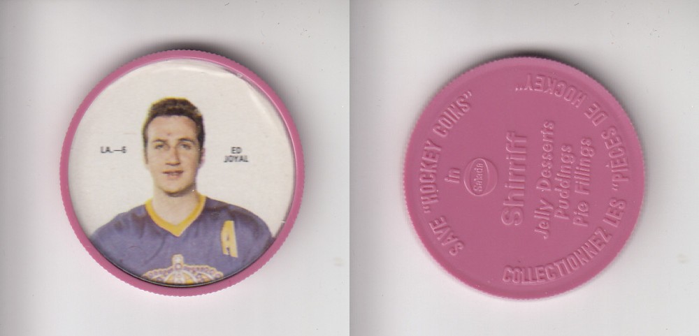 1968-69 SHIRRIFF HOCKEY COIN LA-6 E. JOYAL photo