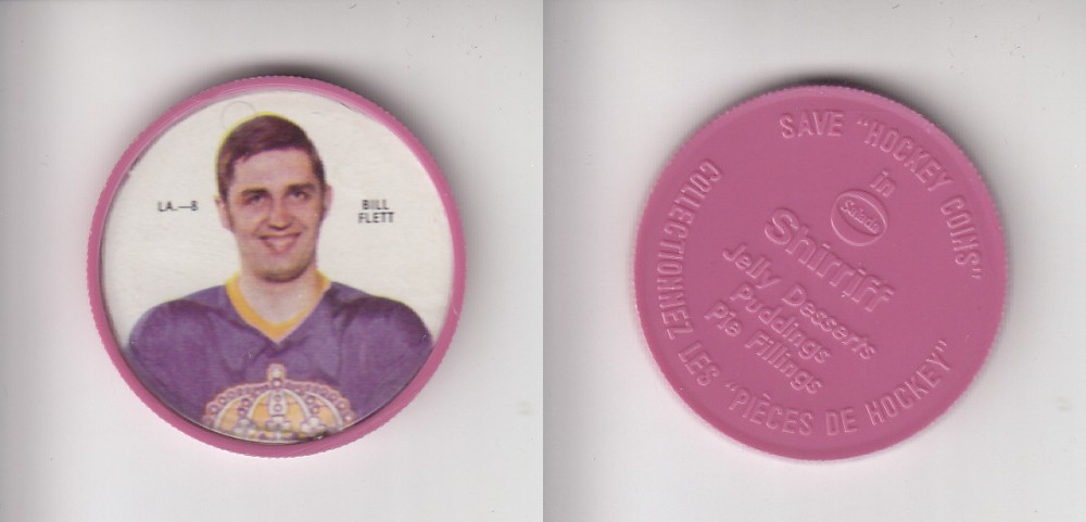 1968-69 SHIRRIFF HOCKEY COIN LA-8 B. FLETT photo