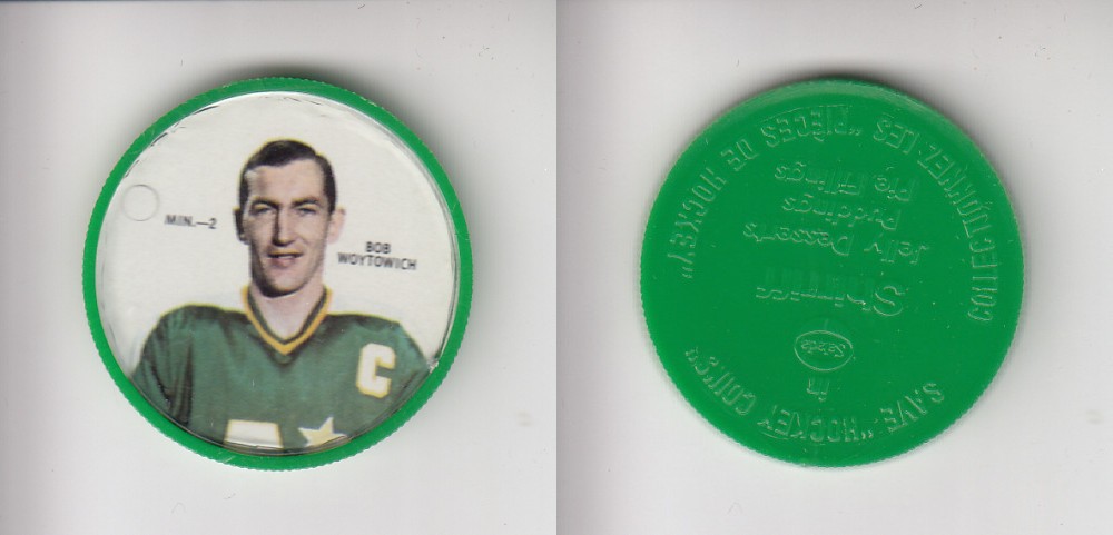 1968-69 SHIRRIFF HOCKEY COIN MIN-2 B. WOYTIWICH photo