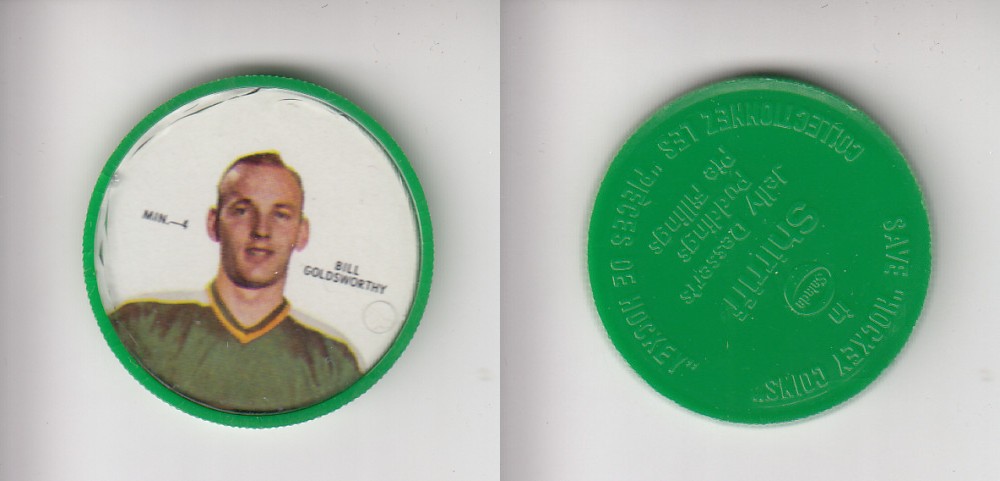 1968-69 SHIRRIFF HOCKEY COIN MIN-4 B. GOLDWORTHY photo