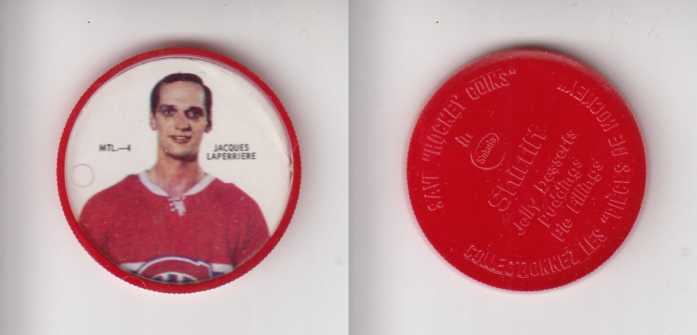 1968-69 SHIRRIFF HOCKEY COIN MTL-4 J. LAPERRIERE photo