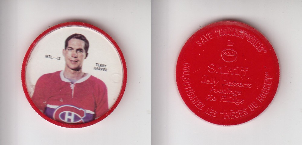 1968-69 SHIRRIFF HOCKEY COIN MTL-12 T. HARPER photo