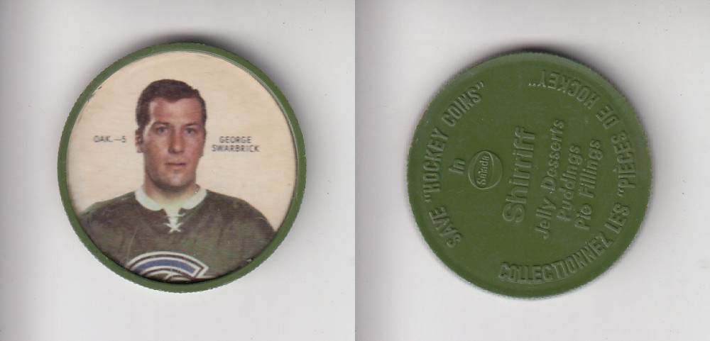 1968-69 SHIRRIFF HOCKEY COIN OAK-5 G. SWARBRICK photo