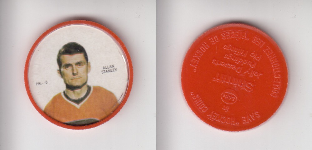 1968-69 SHIRRIFF HOCKEY COIN PH-3 A. STANLEY *SP* photo