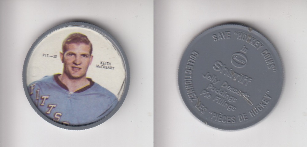 1968-69 SHIRRIFF HOCKEY COIN PIT-10 K. McCREARY photo